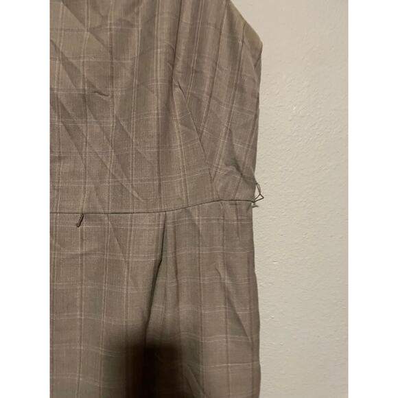 Vintage Studio I Women Sheath Dress Size 12 Gray Plaid Academia Old Money Career - Picture 2 of 9